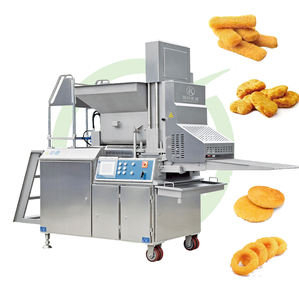 Gran salida de fábrica multifunción Precio bajo Hamburguesa Patty Pasteles de pescado Piezas de pollo Máquina formadora de empanadas de carne - Product Image 3
