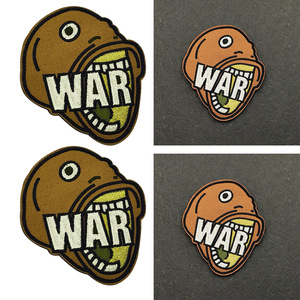 Parche Bordado de Morale con Diseño de Casco de Guerrero con un Ojo Destrozado, Listo para Enviar, para Mochilas Tácticas y Gorras - Product Image 2