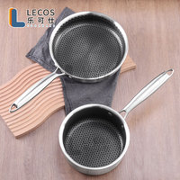Set Peralatan Masak Wajan dan Panci Anti Lengket Tri-ply Honey Comb dari Supplier OEM, Set Panci dan Wajan Anti Lengket Hybrid dari Baja Tahan Karat 304