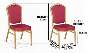 Chaises de banquet d'hôtel modernes empilables en tissu et métal pour la restauration et les mariages, marque Jinyang, acier 0,6-1,2 mm, prix de gros abordable - Product Image 5