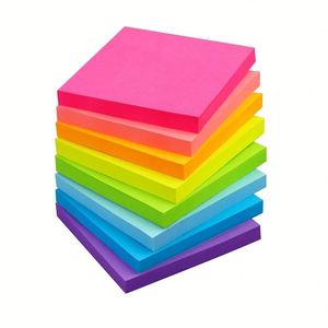 Cadeaux promotionnels avec logo personnalisable, papeterie personnalisée, notes adhésives pratiques 3x3 pouces, multicolores - Product Image 1