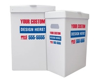 Boîtes en plastique ondulé pliables personnalisables légères de haute qualité, bacs à poussière en PP à 3 compartiments réutilisables pour appartement