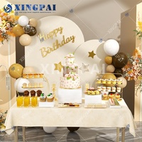 Présentoir de Buffet XINGPAI en Acrylique Blanc pour Desserts et Plats, Étapes Mini Tables pour Fêtes, Banquets et Gâteaux