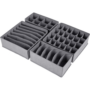 Boîte de rangement pour sous-vêtements en tissu non tissé, multi-compartiments, pour sous-vêtements, chaussettes, pulls, boîte de rangement pour tiroir de garde-robe - Product Image 3