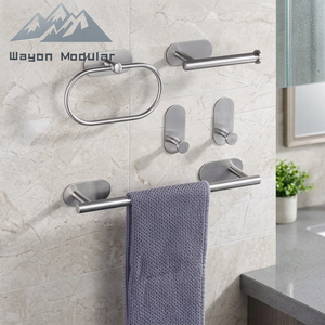 Set di Accessori <span class=keywords><strong>per</strong></span> Bagno in Acciaio Inox Wayon con Portasciugamani e Portarotolo - Product Image 3