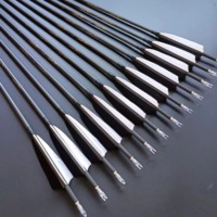 Flèches en carbone pur War Pigeon Skylark, 12 pièces/boîte, diamètre intérieur 6,2 mm, tige de 32 pouces, plumes de 4 pouces, rectitude 0,0016, pointes de 100 grains