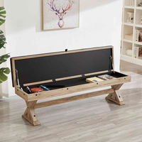 Vente d'usine 7ft 3 en 1 table de billard à manger en MDF multi-jeux avec long banc