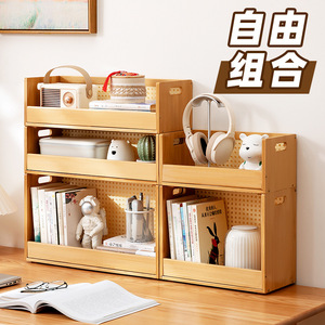 Children's <b>desktop</b> bookshelf, storage <b>shelf</b>, bookcase, desk <b>shelf</b>, simple small bookshelf, living room study storage rack - Product Image 4