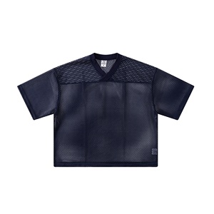 <span class=keywords><strong>T</strong></span>-<span class=keywords><strong>shirt</strong></span> décontracté pour <span class=keywords><strong>homme</strong></span> en maille ajourée, coupe ample et large, <span class=keywords><strong>col</strong></span> en <span class=keywords><strong>V</strong></span>, manches courtes, style streetwear américain, idéal pour l'é<span class=keywords><strong>t</strong></span>é - Product Image 2
