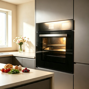 Horno de Vapor Combinado Integrado de 60L con Control Táctil, Horno Eléctrico Inteligente 3 en 1, Interior de Acero Inoxidable para Cocina Moderna - Product Image 1