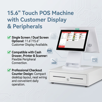 Terminal POS Windows Desktop Lengkap All-in-One Layar Sentuh Sistem Kasir Point of Sale untuk Toko Retail