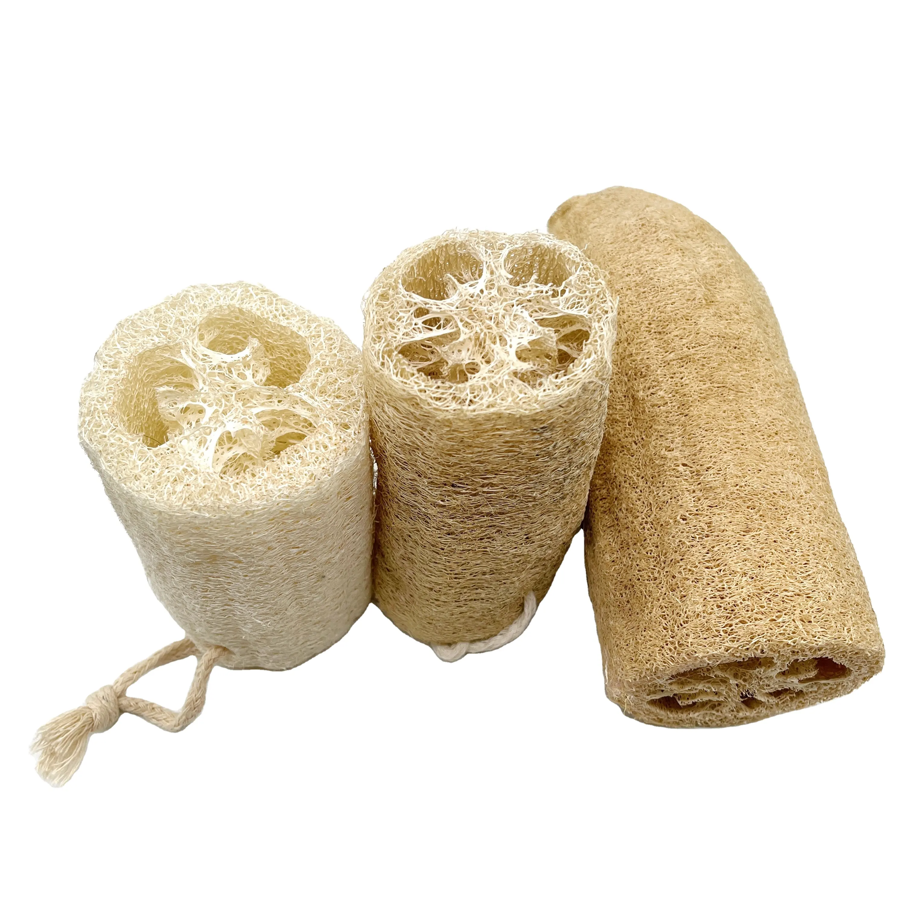 Eco-Friendly Natural Kitchen Washing Up Sponge Loofah Non-Odor Dish Sponges Sustainable Unbleached Loofah Plastic-Free