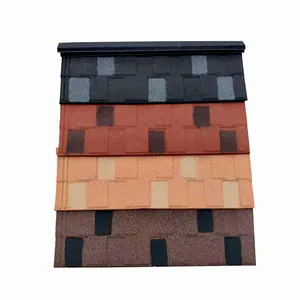 Stone Coated Metal Roof Tiles Weather Resistant Galvanized Roofing Material Roof Tiles For Architecture