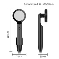 Douche rechargeable d'extérieur-Douche portable avec affichage de la puissance/température et système de filtration pour la vie en plein air, la randonnée et les voyages