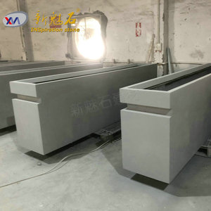 Nuevos Materiales de Construcción de Piedra, Jardinera de Hormigón GRC Gris de Alta Resistencia para Exteriores, para Parques y Plazas - Product Image 1