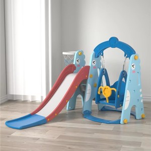Kustom dalam ruangan anak-anak Set perosotan plastik & ayunan mainan Mini dalam ruangan tempat bermain untuk balita & bayi untuk penggunaan rumah set ayunan untuk anak-anak - Product Image 1