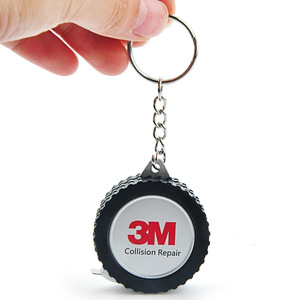 Ruban à mesurer porte-clés Wintek 1 mètre métrique et impérial en acier télescopique mini portable accessoire de voiture - Product Image 1