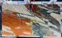 Dalle de Quartzite Orange de Luxe pour Îlot de Cuisine, Comptoir, Salle de Bain, Escalier - Pierre Naturelle de 20 mm d'Épaisseur, Design Moderne, Direct Usine