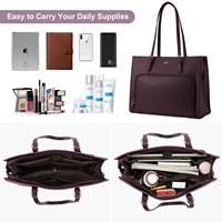 Sac fourre-tout de bureau imperméable et élégant avec port USB, sac à main en cuir, sac à bandoulière, sac d'affaires, sac d'école, sac pour ordinateur portable pour femmes