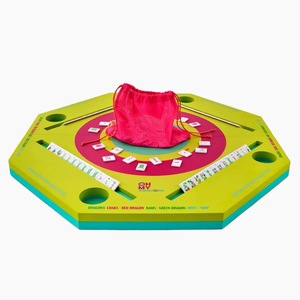 Alfombra Flotante de Lujo para Mahjong, Póker y Piscina, Mesa de Mahjong Plegable con Ranuras y Portavasos, Bandeja de Espuma EVA Impermeable - Product Image 2
