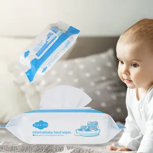 MOQ rendah 80 Cts non-tenun hipoalergenik tidak beraroma Biodegradable organik tisu basah bayi