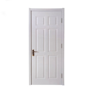 Puerta de Madera para Baño con Imprimación Blanca, Diseños de Puertas de Madera de una Sola Hoja, Pintura Blanca, Precio Económico - Product Image 6