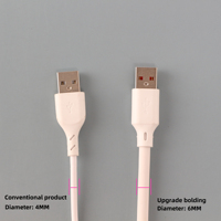 Câble de charge rapide KIKI SHOOT de haute qualité avec logo personnalisé 120W 6A TPE, conducteur en cuivre pur, épais, USB Type-C/Micro USB IOS
