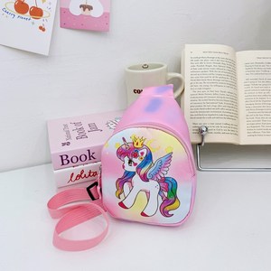 Bolsas cruzadas de unicornio de dibujos animados de uso diario, paquete de pecho, tarjetero, monedero, bolsas de mensajero para niños, logotipo personalizado - Product Image 3