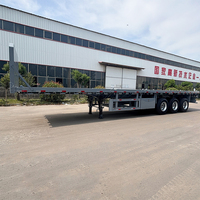 Produits de haute qualité fabriqués en Chine, vente directe d'usine, transport de marchandises par conteneur maritime, semi-remorque à plateau