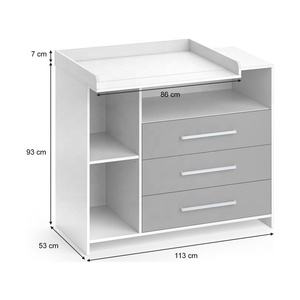 <span class=keywords><strong>Meuble</strong></span> à <span class=keywords><strong>langer</strong></span> pour bébé en bois, bébés et enfants, table à <span class=keywords><strong>langer</strong></span> blanche avec armoires - Product Image 2