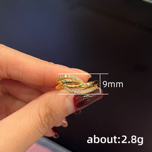 Anillo minimalista coreano en capas, estilo retro, para mujer, para el dedo índice, joyería de moda para uso diario - Product Image 4