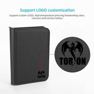   Classeur de cartes à chargement par le haut en cuir PU à 4 pochettes, avec logo personnalisé, durable, écologique, portable, pour jeux de société, TCG/CCG et albums de jeux sportifs - Product Image 5