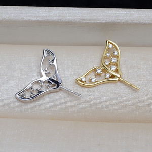 Accesorio de Plata de Ley S925 Hecho a Mano Wenchi, Cola de Pez, Estilo Barroco, Versátil, Soporte Hueco para Cuentas, Modelo 4026, Bañado en Oro - Product Image 2