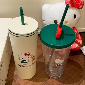 Sao CHA Hello và kitty hợp tác chân không cách nhiệt rơm <span class=keywords><strong>cup</strong></span> 304 thép không gỉ <span class=keywords><strong>650ml</strong></span> phim hoạt hình cầm tay sinh viên Quà Tặng <span class=keywords><strong>cup</strong></span> - Product Image 2