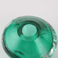 Vase en verre bulle vert en gros, petit vase ovale minimaliste pour fleurs, décoration de table pour maison, mariage, villa, OEM
