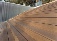 Nouveau revêtement de terrasse en composite bois-plastique (WPC) solide pour extérieur, co-extrusion