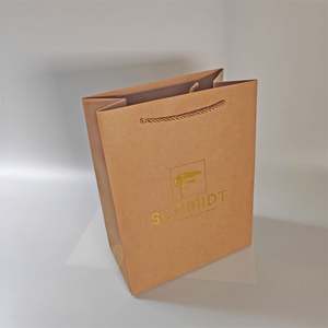 Bolsa de Regalo de Lujo KM, Biodegradable, de Papel Kraft, con Asa de Cinta, para Bodas y Fiestas, Diseño Premium con Estrellas Doradas - Product Image 2