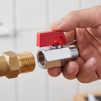 Mini-vannes à boisseau sphérique manuelles en laiton pour le contrôle du gaz, OEM disponible, taille de port 1/4 po