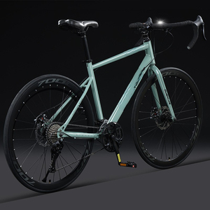 Vélo de route en aluminium ERMA à 24 vitesses, vitesse variable, pour étudiants, guidon courbé, double frein à disque, capacité de charge de 120 kg - Product Image 1