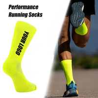 Chaussettes de course personnalisées de haute qualité Chaussettes de course de compression en nylon athlétiques respirantes