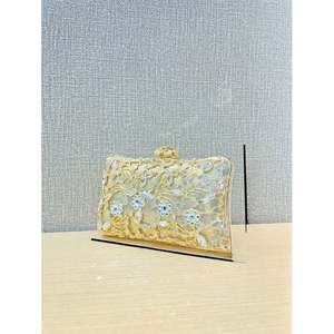 पार्टी प्रोम गुलाब फूल का आकार क्रिस्टल हैंडबैग लिटर पर्स क्रिस्टल क्लच बैग - Product Image 3