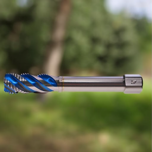 Tape <b>Taps</b> Male TA1317 Top Blue Coated Gas <b>Thread</b> 40 Degree Helix For Blind Holes ISO 228 Tapered - Product Image 3