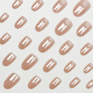 24 <span class=keywords><strong>Uñas</strong></span> Postizas de Acrílico PMMA 4024, Estilo Francés Romántico, <span class=keywords><strong>Uñas</strong></span> Acrílicas de Presión, <span class=keywords><strong>Uñas</strong></span> Artificiales - Product Image 2