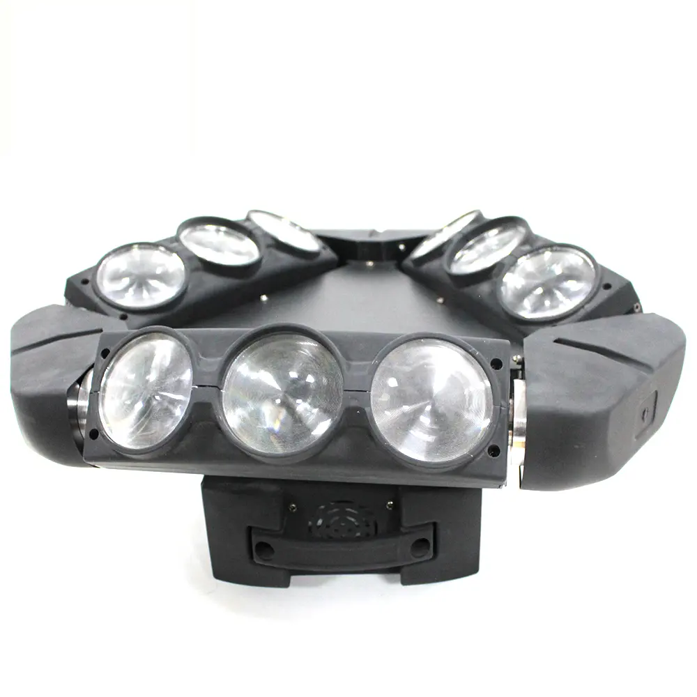 Top Koop Moving Club Bar Dj Disco Luces Led Licht Drie Zijden 9 Ogen Spider Licht 9X12 W rgbw 4in1 Led Head Beam Licht