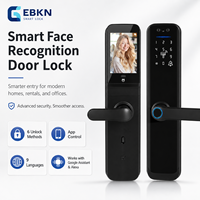 EBKN 3D Gezichtsherkenning Slimme Deurvergrendeling met Camera, Tuya App Besturing, Geheugenkaart Opslag, Geschikt voor Stalen Deuren
