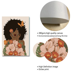 Poster di tela donna fiore - Product Image 4