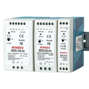 MiNWXV MDR Rail Mounted <b>Switching</b> Power Supply <b>12V</b> 24V DC Single Output Guide Rail Installation - Product Image 1