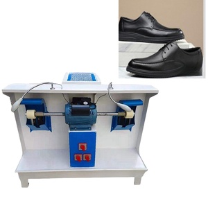 Nueva máquina pulidora de calzado de cabezal único con extractor de polvo de cuero y motor de rueda abrasiva para la industria manufacturera - Product Image 1