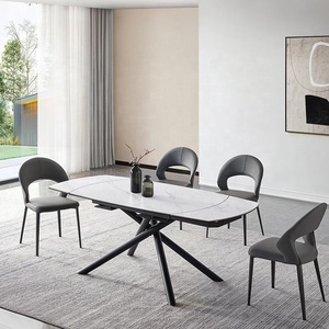 Fabricant <span class=keywords><strong>de</strong></span> meubles <span class=keywords><strong>de</strong></span> luxe, usine, <span class=keywords><strong>chaises</strong></span> modernes 6 à <span class=keywords><strong>8</strong></span> places, table à manger en pierre frittée, plateau en marbre, ensemble pour la maison - Product Image 1