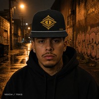 Casquette Trucker 5 Panneaux Vintage Personnalisée avec Broderie, Visière en Mousse et Filet, Style Urbain Chicano Côte Ouest, Vente en Gros